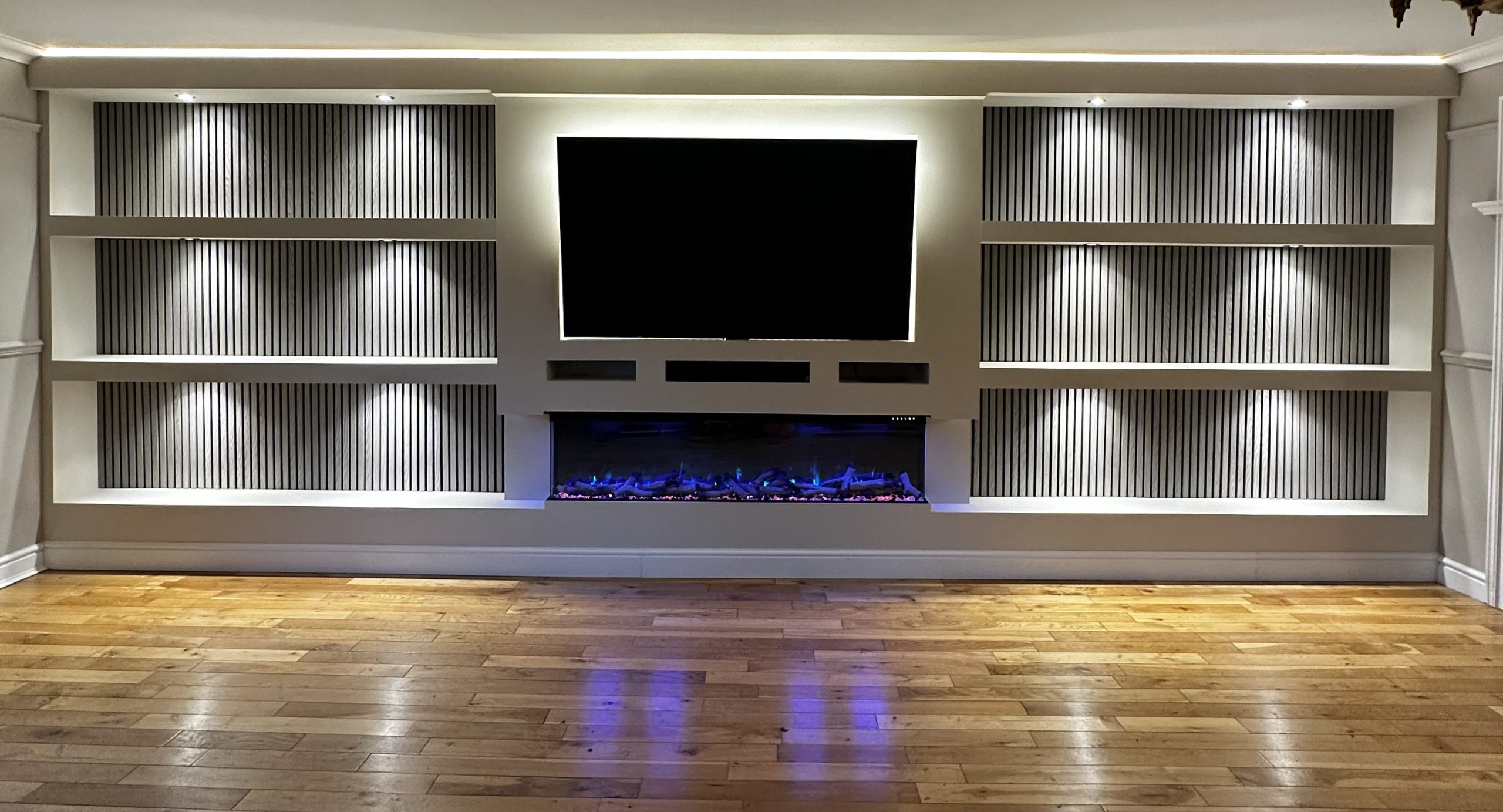 22ft Bespoke Media Wall – A Complete Entertainment Feature Wall